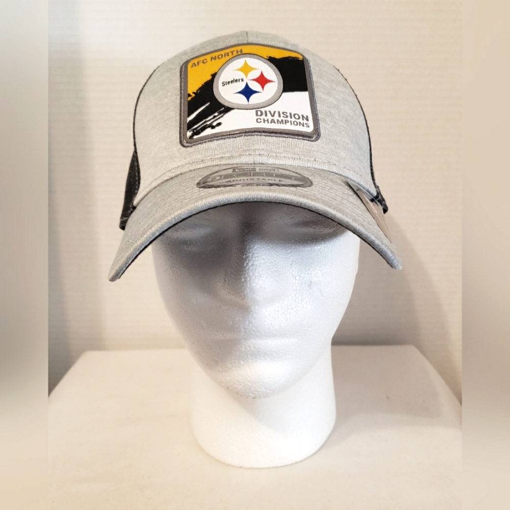 NWT NFL Pittsburgh Steelers New Era 9Forty AFC North Division Champion Cap